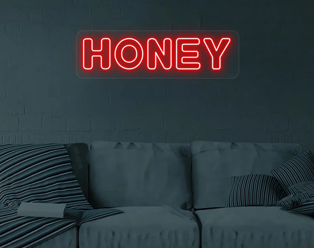 Honey Valentine's Day LED Neon Sign for Romantic Decor by LEDNeons