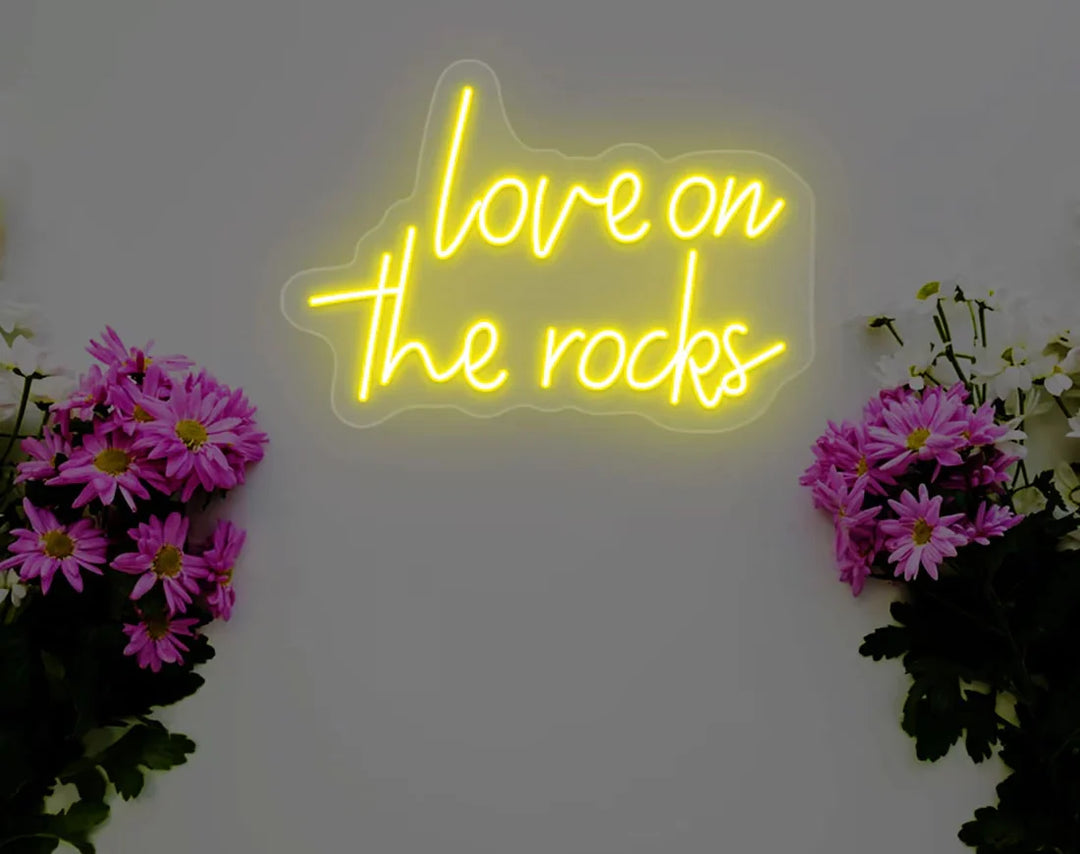Love On The Rocks LED Neon Sign by LEDNeons - for Valentine's Day Decor