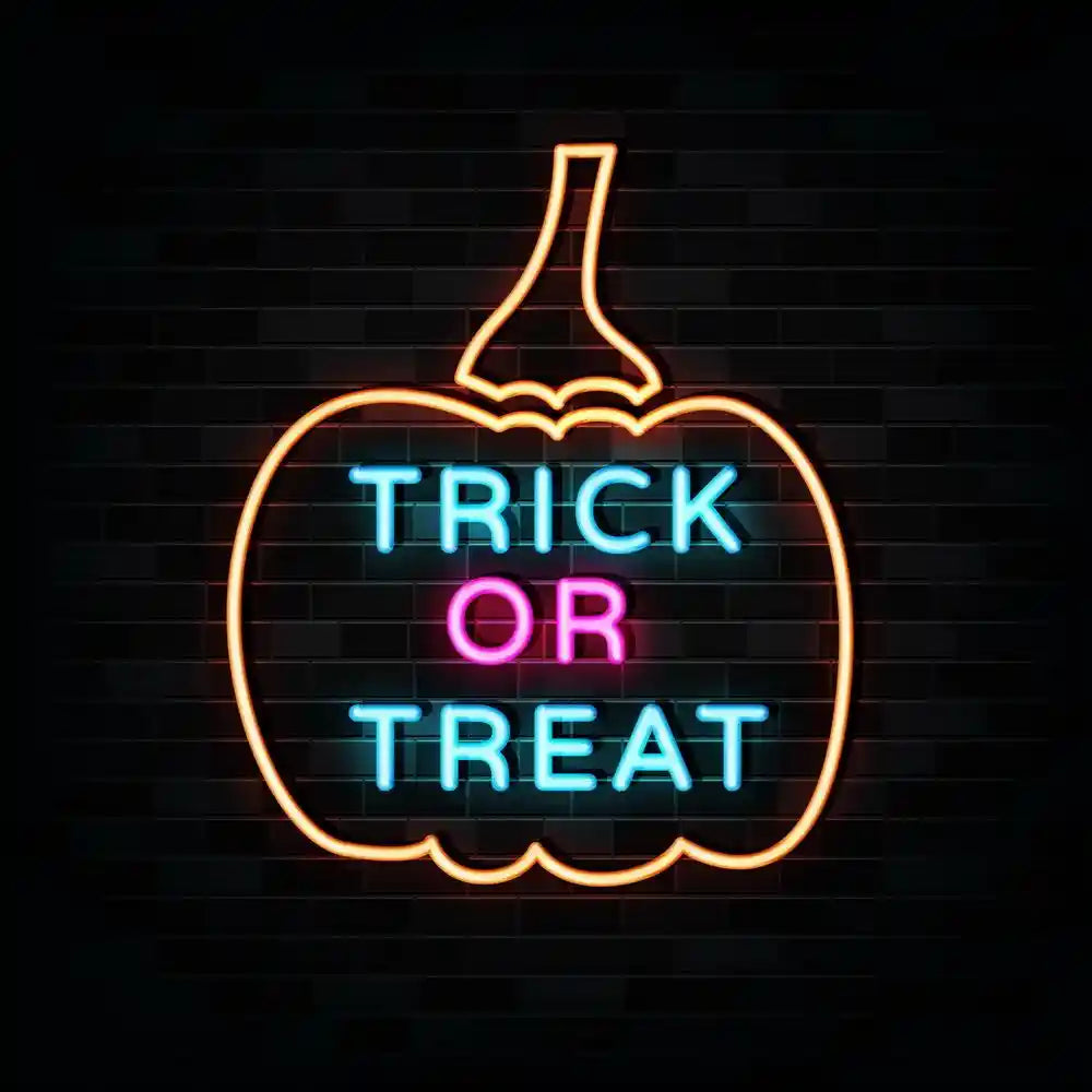 Pumpin Trick or Treat Halloween LED Neon Sign by LEDNeon's- Transform your space with Halloween LED Neon Sign
