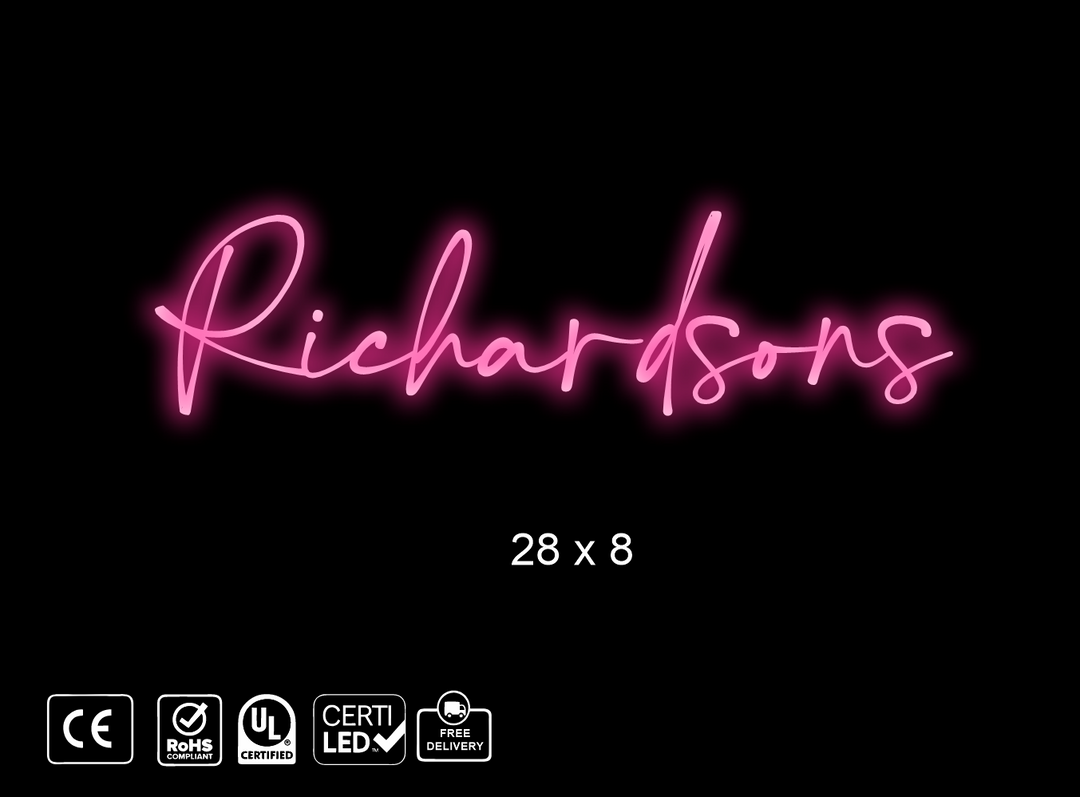 Custom Neon sign for Tina Richardson.