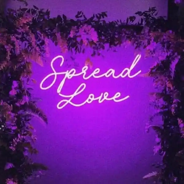 Spread Love Neon Sign by LEDNeons - Backdrop