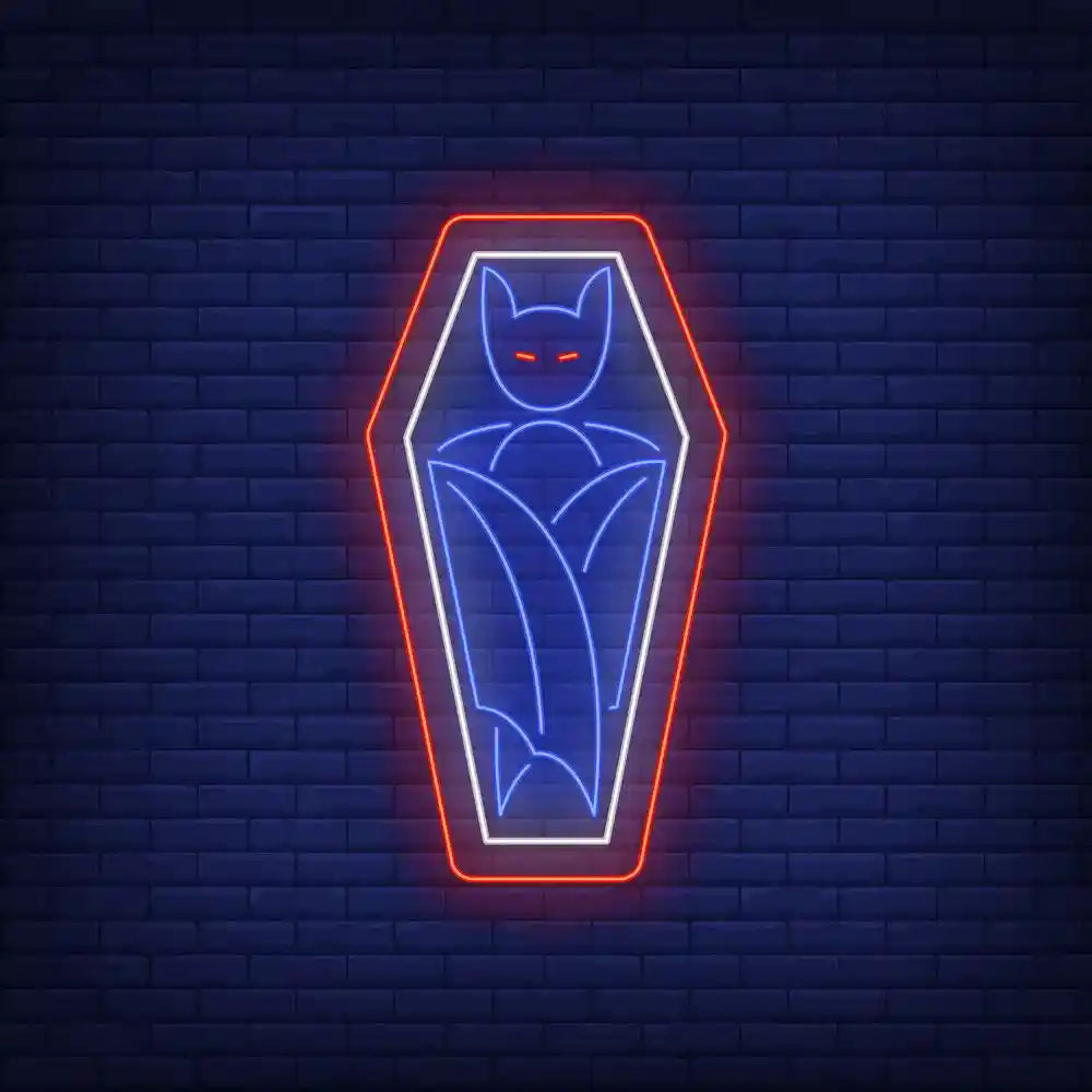 Vampire Coffin Halloween LED Neon Sign by LEDNeon's - Transform your space with Halloween LED Neon Sign