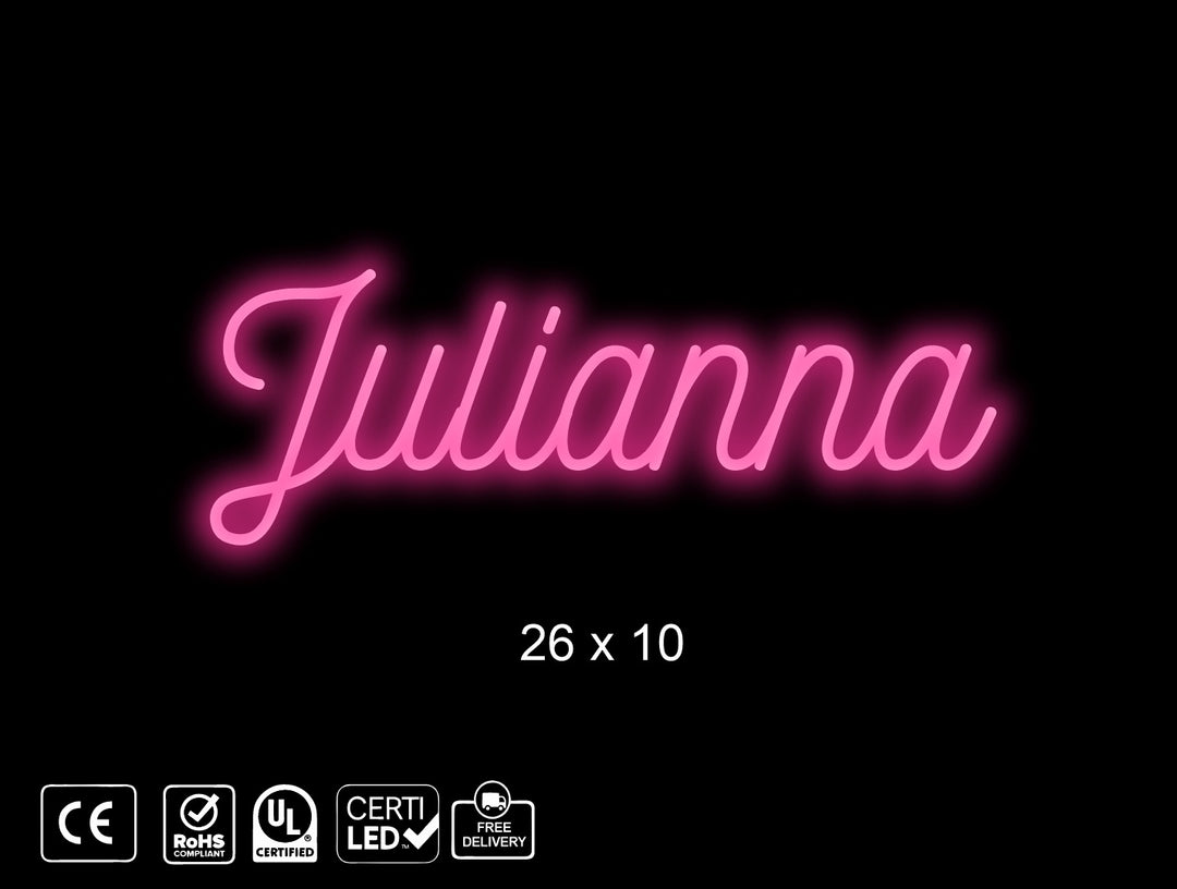 Custom neon sign for Julianna Wong