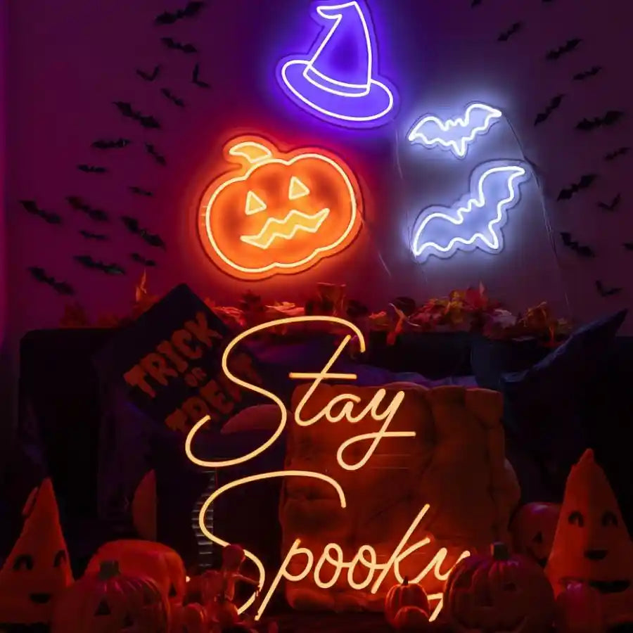 Witch Hat Halloween LED Neon Sign by LEDNeon's - Transform your space with Halloween LED Neon Sign
