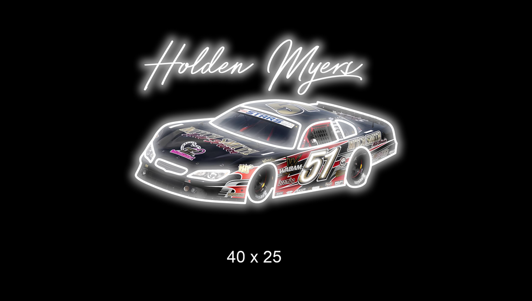 Custom neon sign for Holden Myers