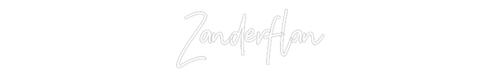 Customized Neon Sign: Zanderflan