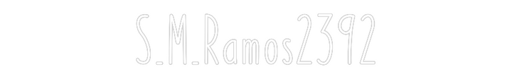 Customized Neon Sign: S.M.Ramos2392