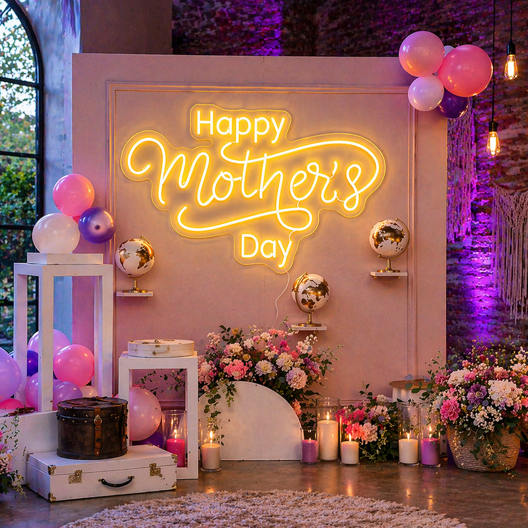 Happy Mother's Day Neon Sign for Mom