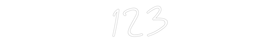 Customized Neon Sign: 123
