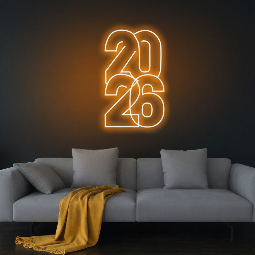 2026 LED Neon Sign by LEDNeons – Bright and festive light décor for New Year celebrations