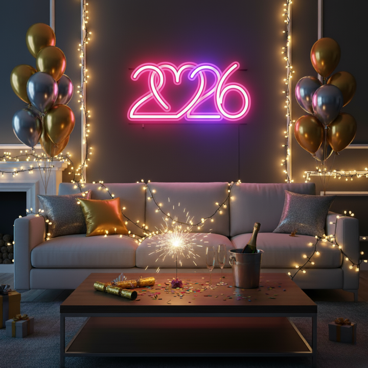 2026 UV Printed Neon Sign by LEDNeons – New Year Party Decorative LED Wall Light