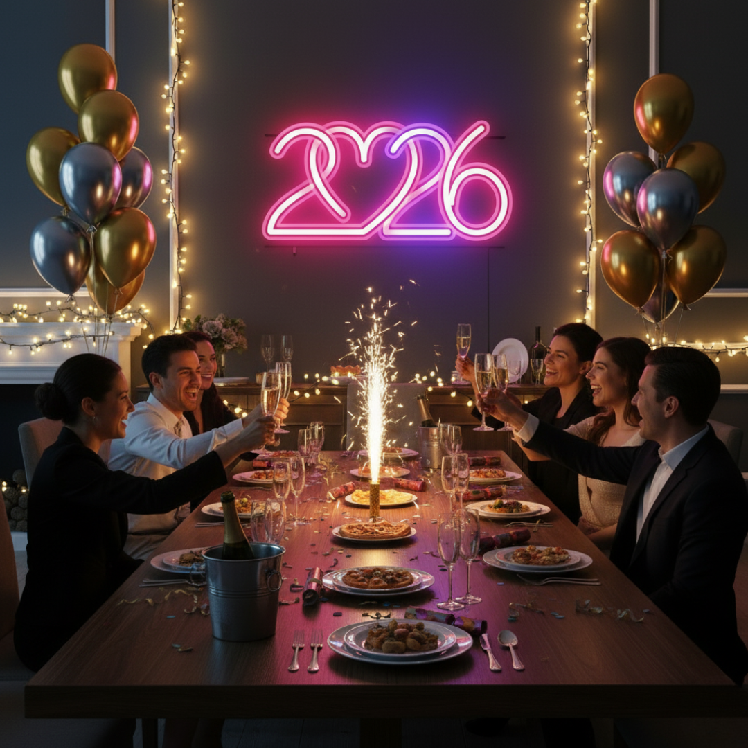 2026 UV Printed Neon Sign by LEDNeons – New Year Party Decorative LED Wall Light