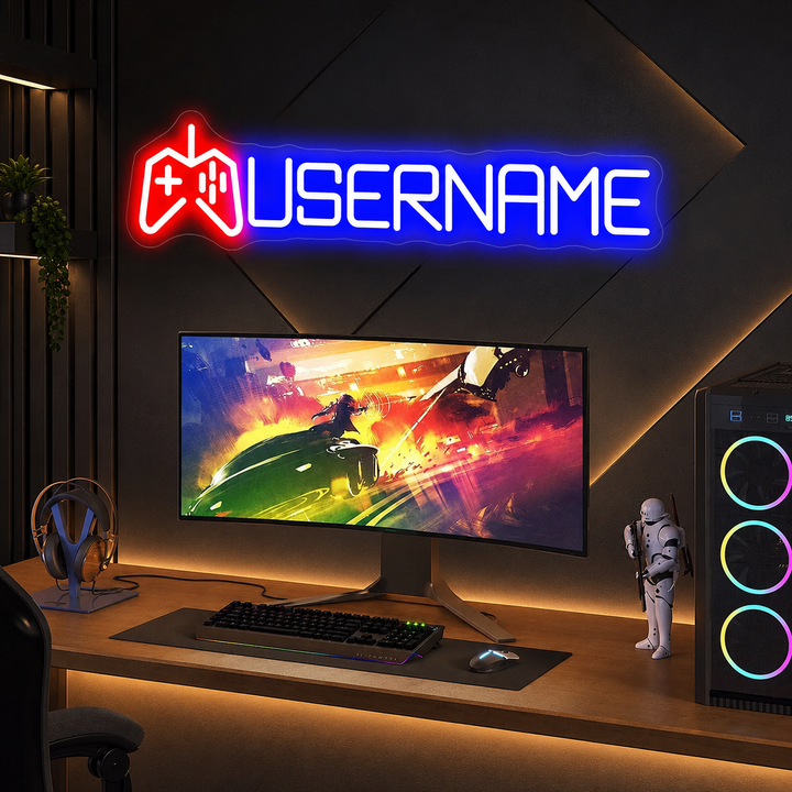 Personalized LED Gaming Neon Sign for Game Room
