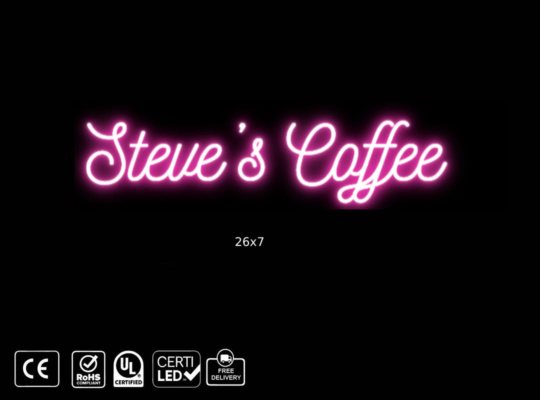 custom neon sign for Steve