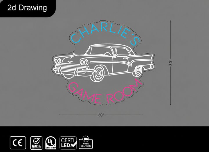 Custom Neon Sign For Charles