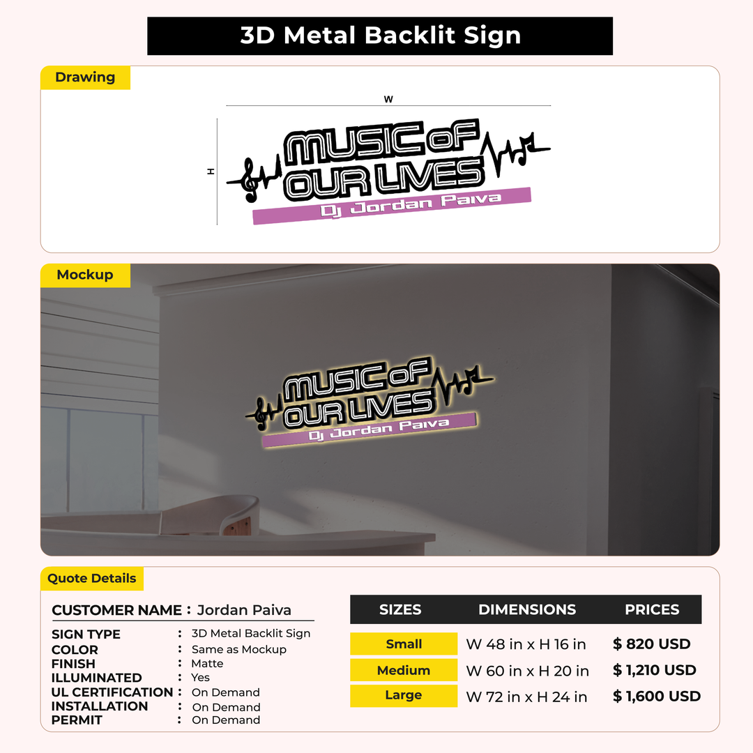 Custom Signs for Jordan Paiva