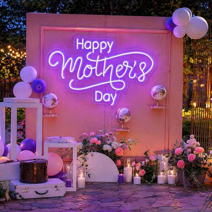 Happy Mother's Day Neon Sign for Mom