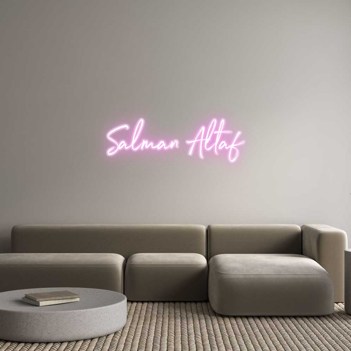 Customized Neon Sign: Salman Altaf