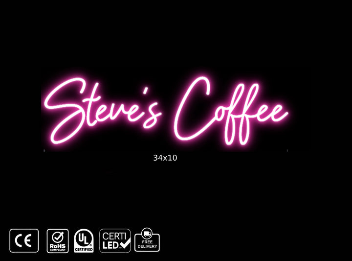 custom neon sign for Steve