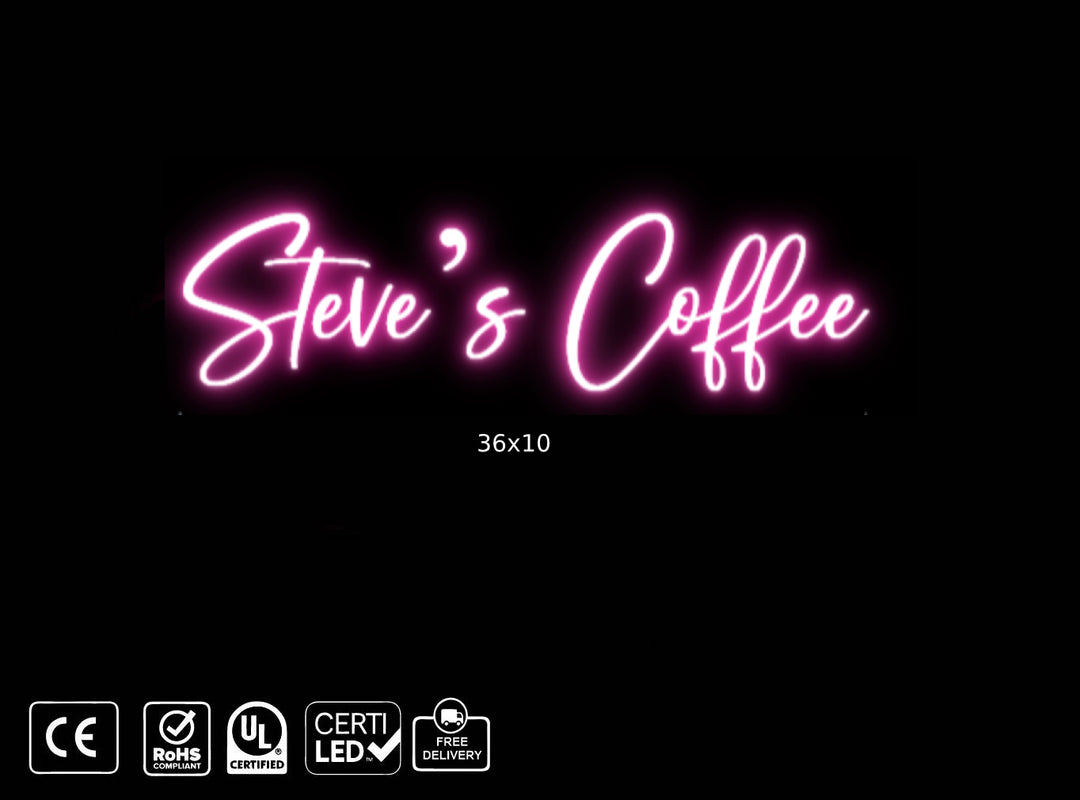 custom neon sign for Steve