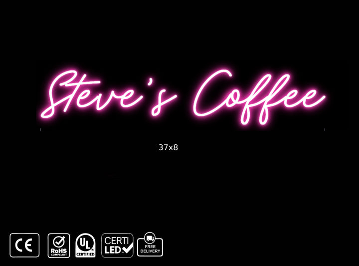 custom neon sign for Steve