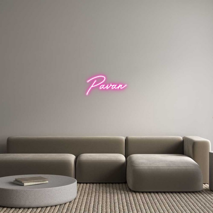 Customized Neon Sign: Pavan