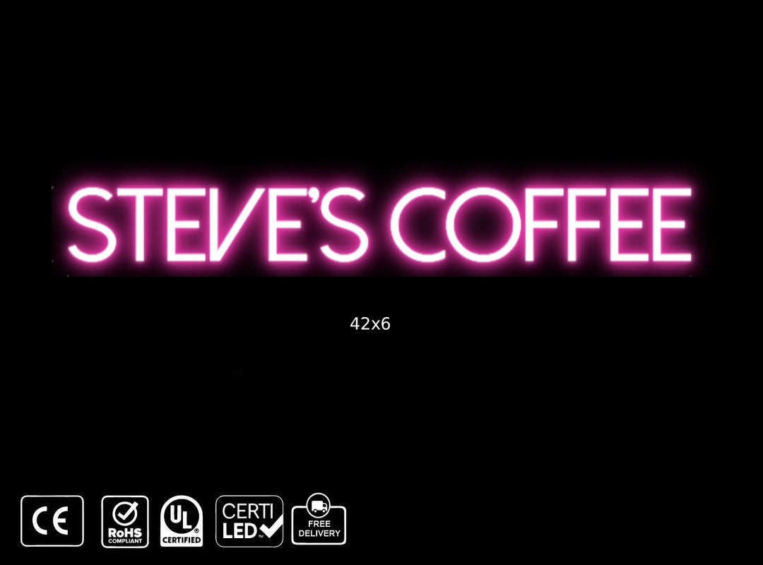 custom neon sign for Steve