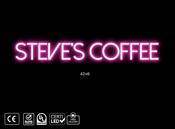 custom neon sign for Steve