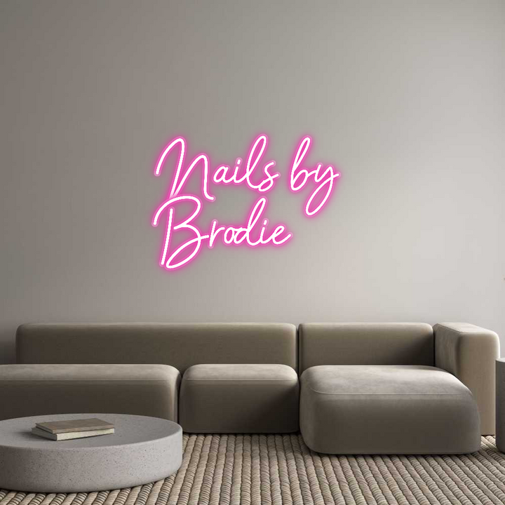 Customized Neon Sign: Nails by 
Br...