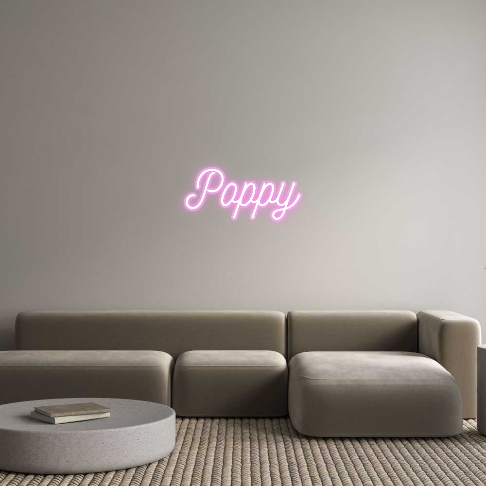 Customized Neon Sign: Poppy