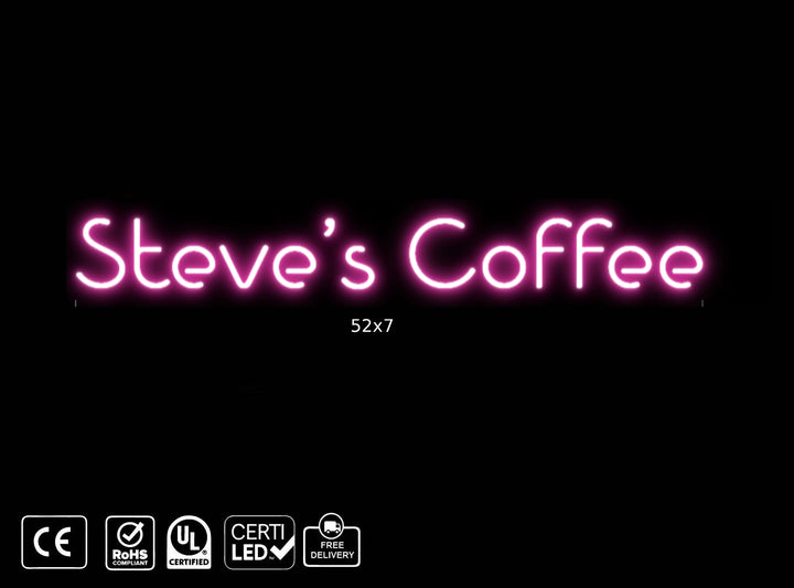custom neon sign for Steve