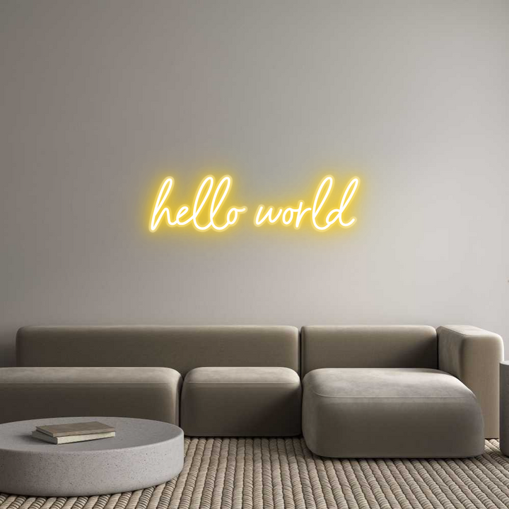 Customized Neon Sign: hello world