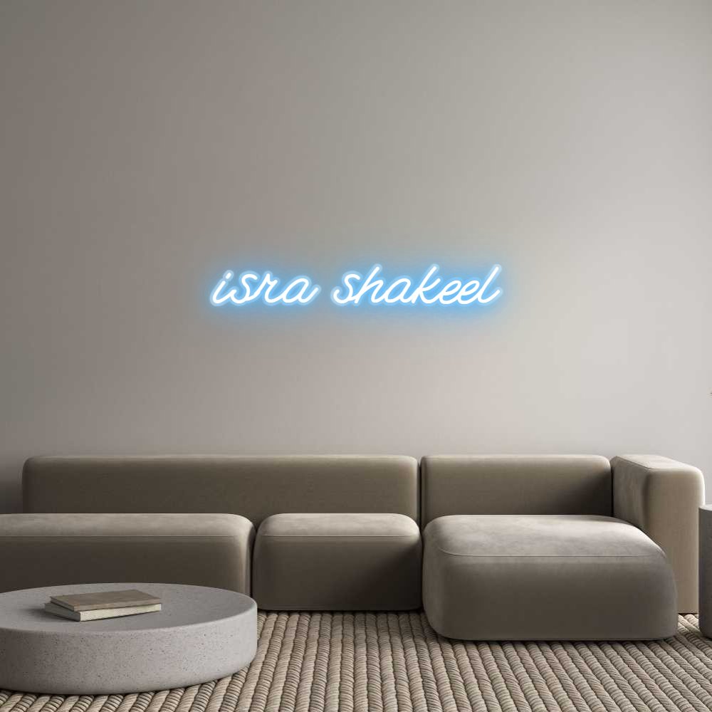 Customized Neon Sign: isra shakeel