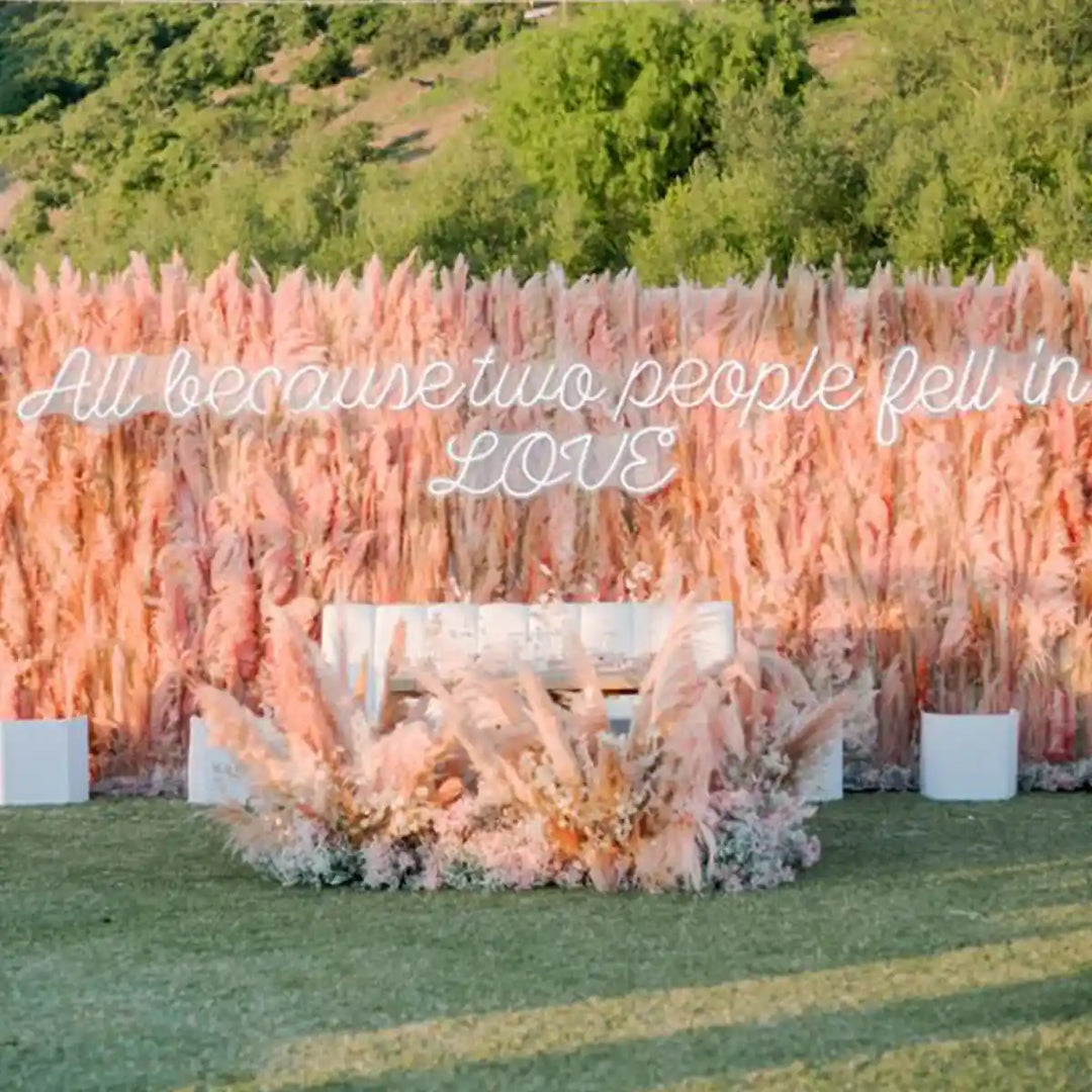  All Because Two People Fell in Love Wedding Neon Sign by LEDNeons - Outdoor 