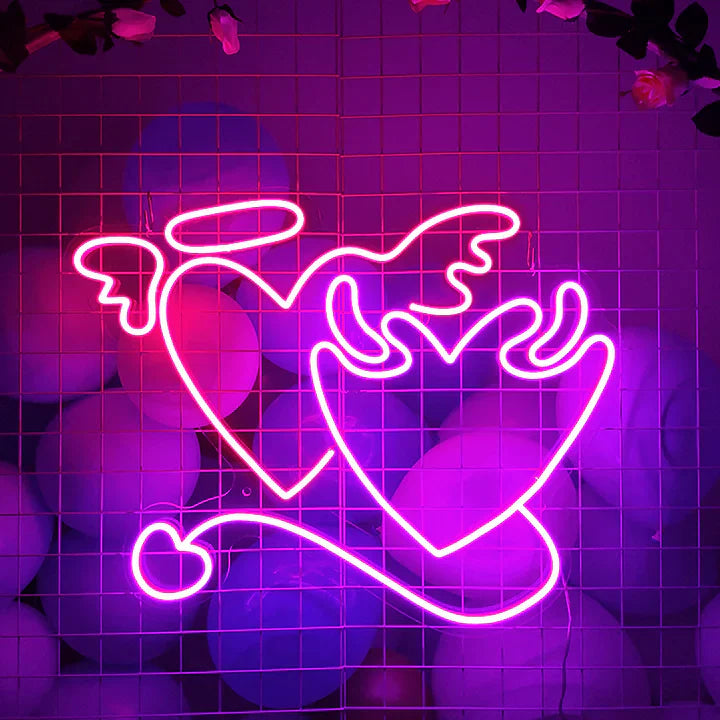 Angel and Devil Halloween LED Neon Sign by LEDNeon's  - Transform your space with Halloween LED Neon Sign