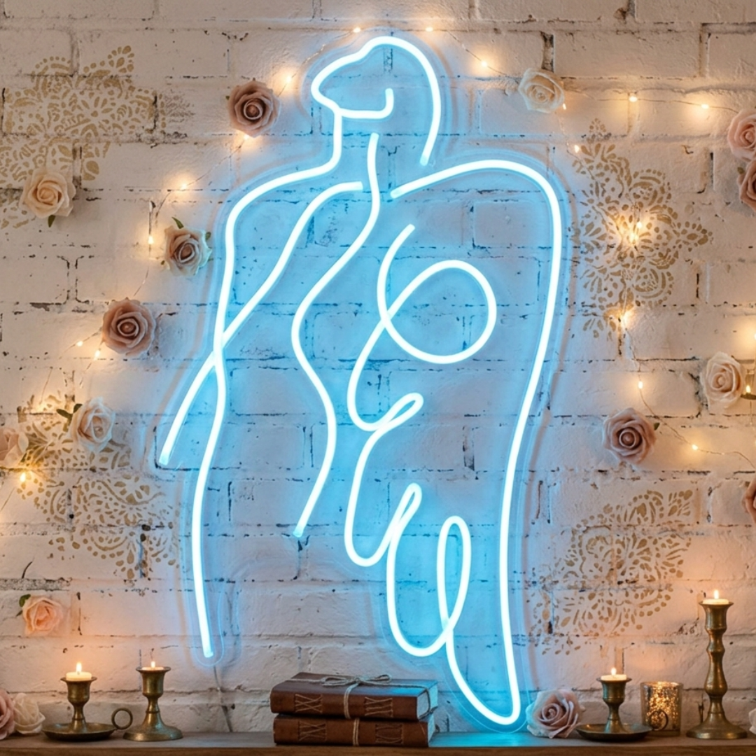 Angel Girl Valentine's Day LED Neon Sign by LEDNeons 
