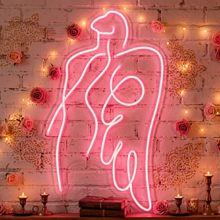 Angel Girl Valentine's Day LED Neon Sign by LEDNeons 
