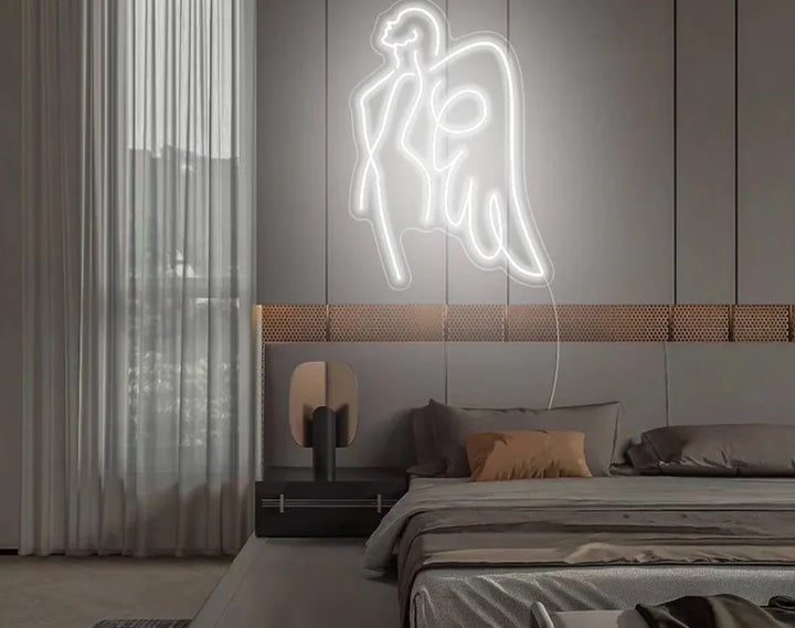 Angel Girl Valentine's Day LED Neon Sign by LEDNeons  - Cool White