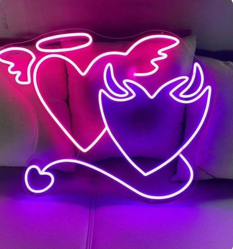Angel and Devil Halloween LED Neon Sign by LEDNeons 