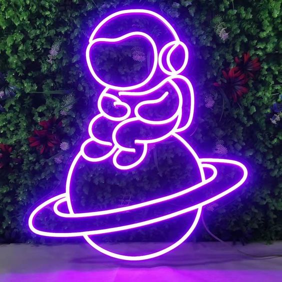 Baby Astronaut UV Art LED Neon Sign by LEDNeons- add a playful touch to your home space with this Glowing Neon Sign 