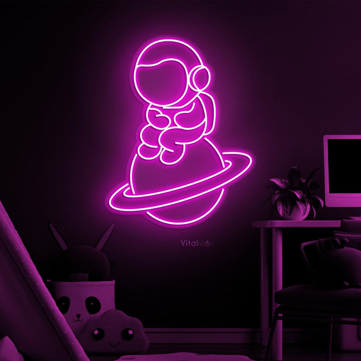 Baby Astronaut UV Art LED Neon Sign by LEDNeons- add a playful touch to your home space with this Glowing Neon Sign 