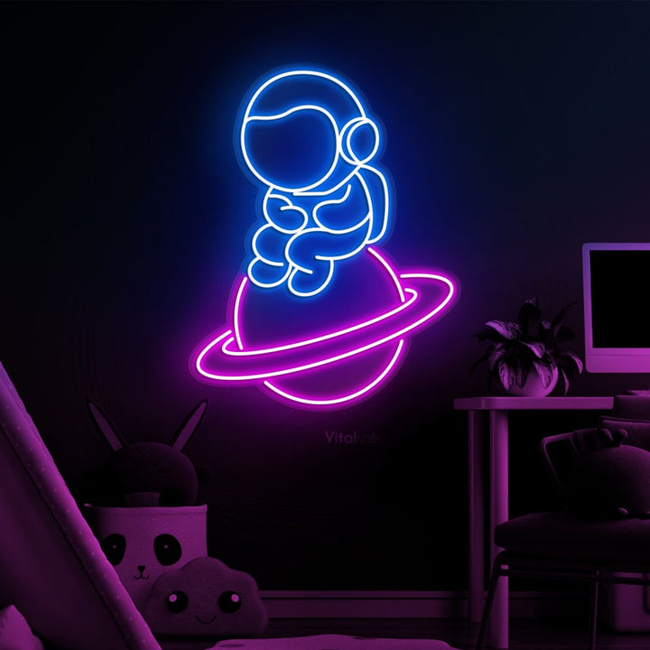 Baby Astronaut UV Art LED Neon Sign by LEDNeons- add a playful touch to your home space with this Glowing Neon Sign 