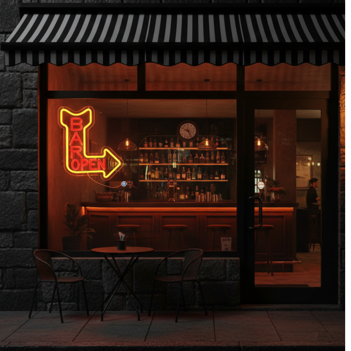 Bar Open” Business Neon Sign by LEDNeons  - great for attracting walk-in customers