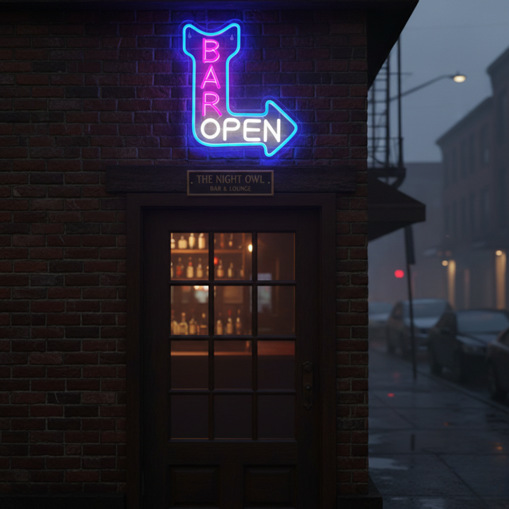 Bar Open” Business Neon Sign by LEDNeons  - great for attracting walk-in customers