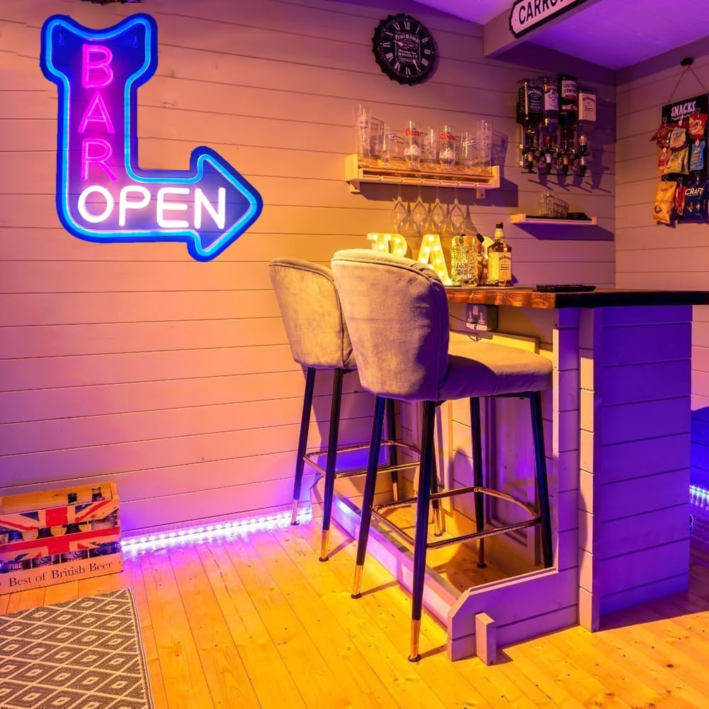 Bar Open Business Neon Sign by LEDNeons  - great for attracting walk-in customers