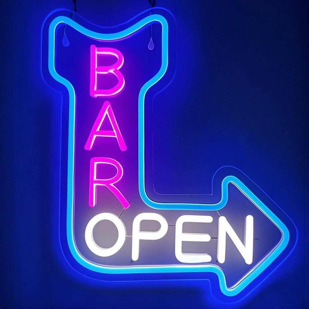 Bar Open” Business Neon Sign by LEDNeons  - great for attracting walk-in customers