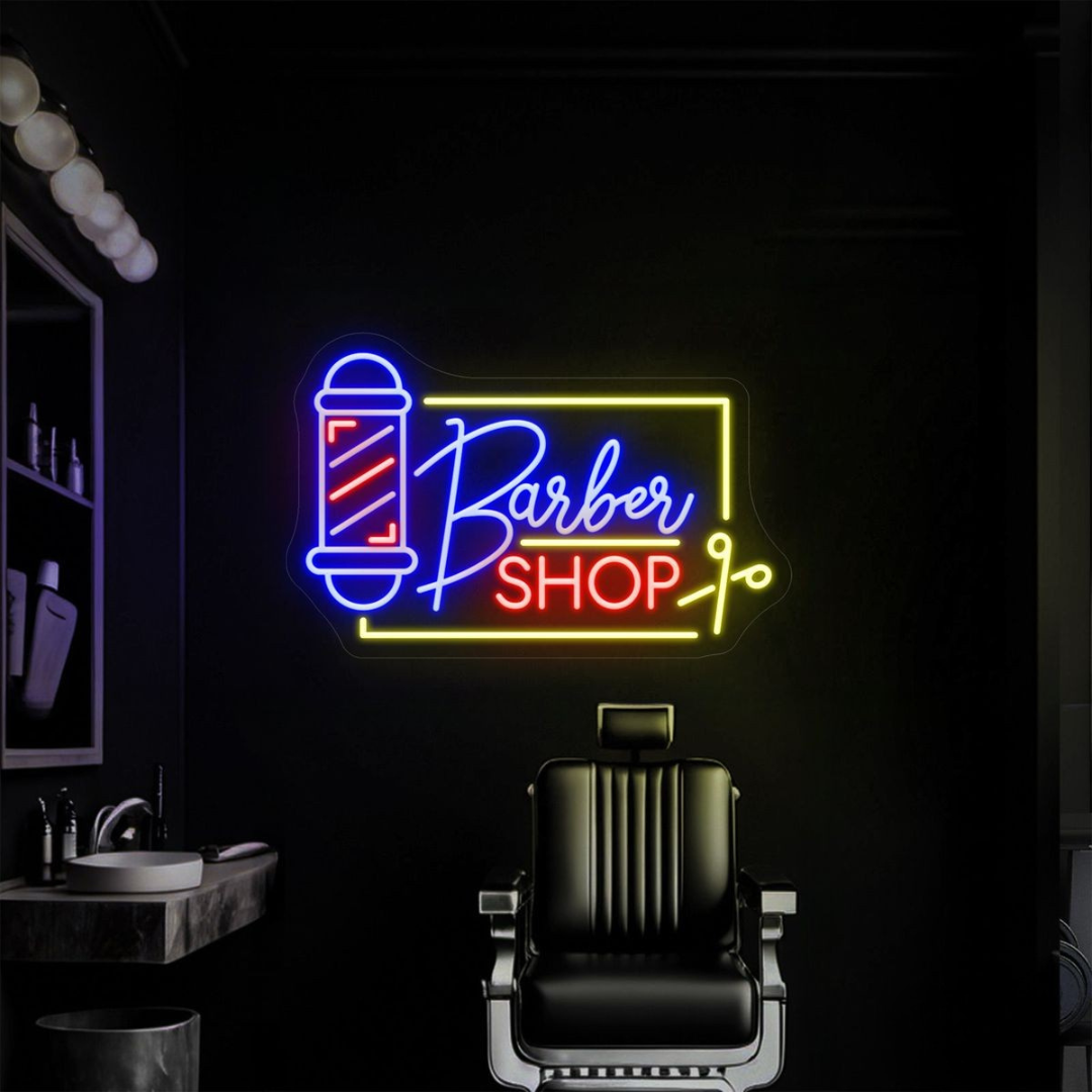  Barber Shop Business Neon Sign by  LEDNeons -  Bright Up you Barber shop with this glowing Neon sign 