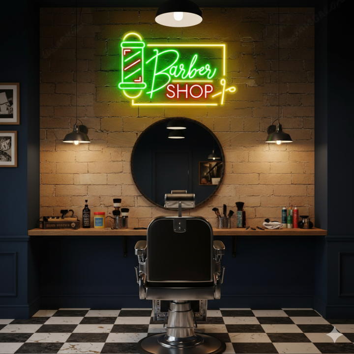  Barber Shop Business Neon Sign by  LEDNeons -  Bright Up you Barber shop with this glowing Neon sign 