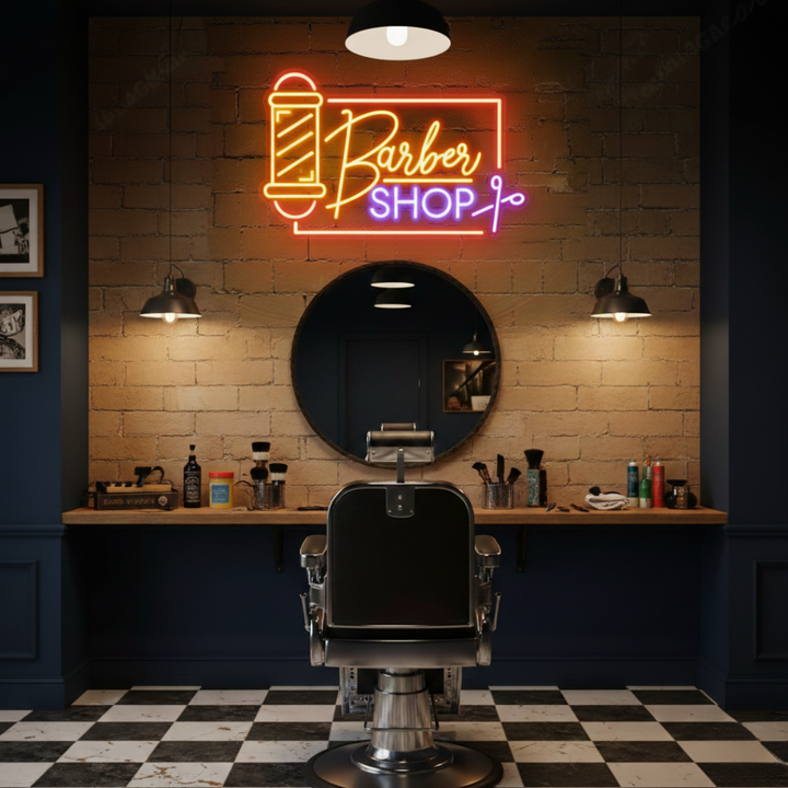  Barber Shop Business Neon Sign by  LEDNeons -  Bright Up you Barber shop with this glowing Neon sign 
