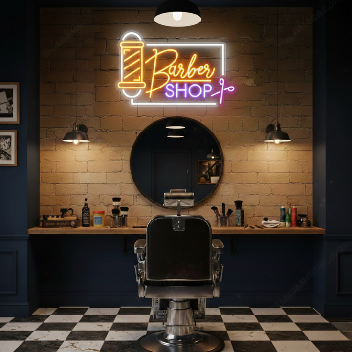  Barber Shop Business Neon Sign by  LEDNeons -  Bright Up you Barber shop with this glowing Neon sign 